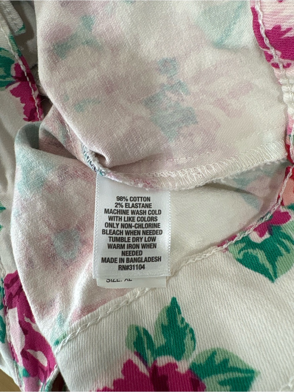 Kim Rogers Cream Floral Jean Jacket with Pink Roses - Picture 7 of 7
